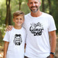 T-shirt personnalisé papa, Gamer Dad Gamer Kid, Ensemble Tee-Shirt Adulte Enfant Personnalisé, Idée cadeau papa