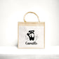 Sac cabas personnalisé avec motif ballerines, Sac jute, Idée cadeau danseuse.