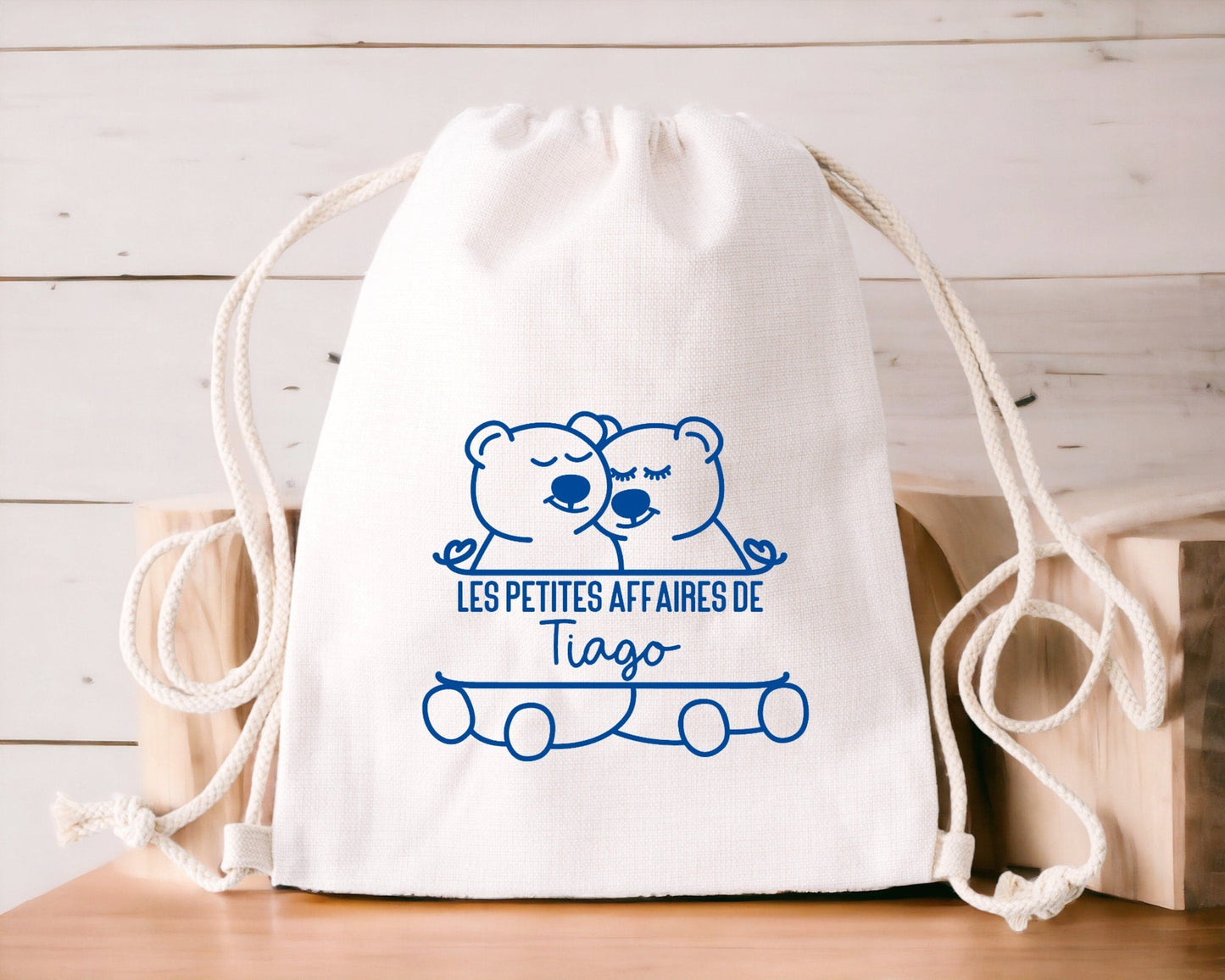 Sac à dos enfant, Sac à dos enfant personnalisé maternelle, Sac enfant ourson, Sac à dos à cordon