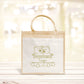 Sac Cabas toile et jute enfant personnalisé, Cadeau enfant prénom, Cadeau anniversaire enfant, Sac enfant ourson