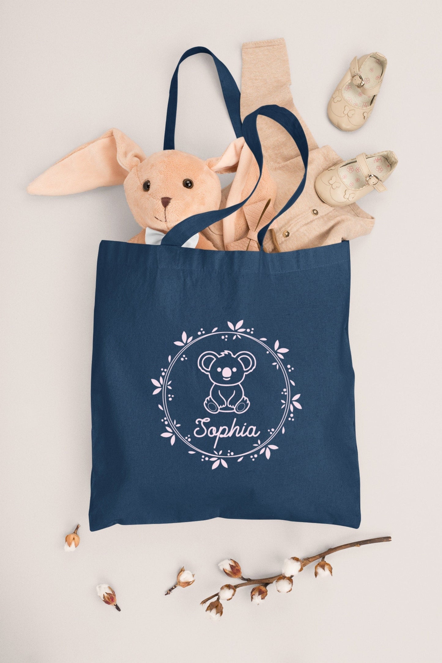 Sac enfant koala personnalisé, Sac enfant, Sac doudou personnalisé prénom, Tote bag enfant