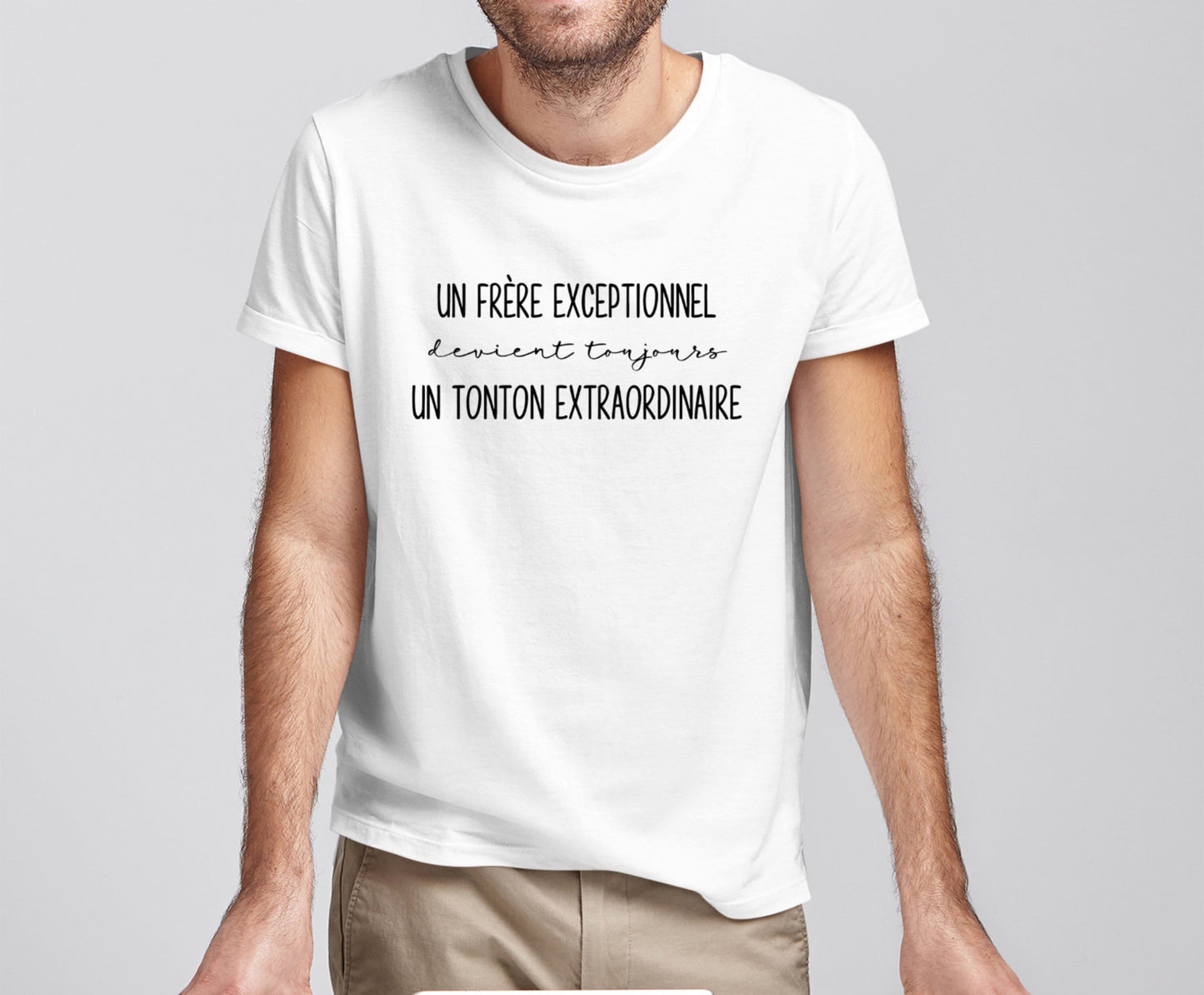 T-shirt annonce grossesse, Bientôt Tonton, Idée cadeau naissance