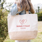 Sac en jute et coton personnalisé mariage, Sac EVJF, Sac de la mariée, Cabas personnalisé mariage