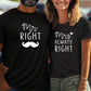 T-shirt Couple assorti, cadeau couple, duo tee shirt personnalisé, Cadeau saint valentin