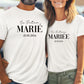 T-shirt de couple assorti Mr et Mme, T-shirt couple mariage