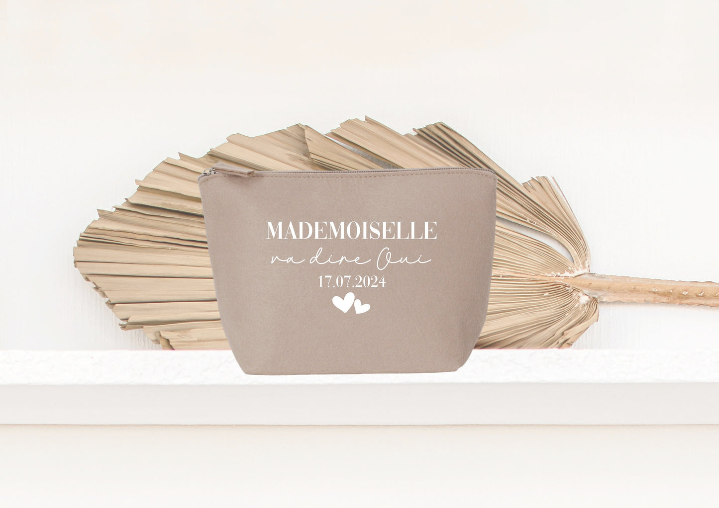 Trousse de mariage, Cadeau mariage personnalisé, Accessoire mariée en feutre, Cadeau EVJF