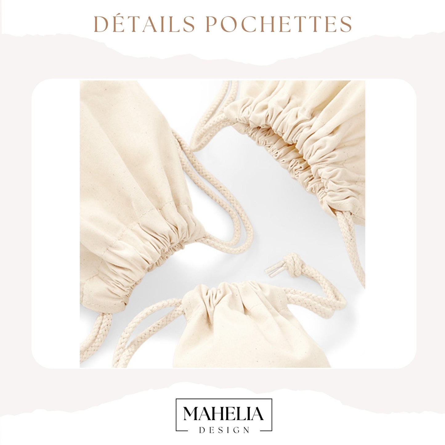 Pochon Renard personnalisé, Pochon coton, Pochon prénom