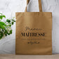 Tote bag personnalisé, Prénom enfant, Cadeau nounou, Cadeau maîtresse, Cadeau ATSEM