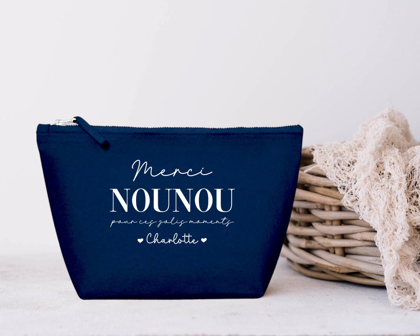 Trousse personnalisée, Cadeau nounou, Cadeau maîtresse, Prénom enfant