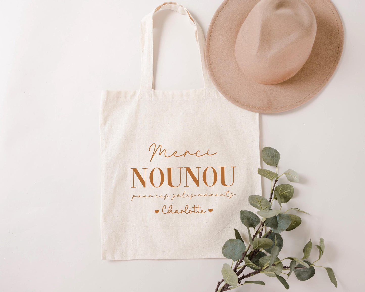 Tote bag personnalisé, Prénom enfant, Cadeau nounou, Cadeau maîtresse, Cadeau ATSEM