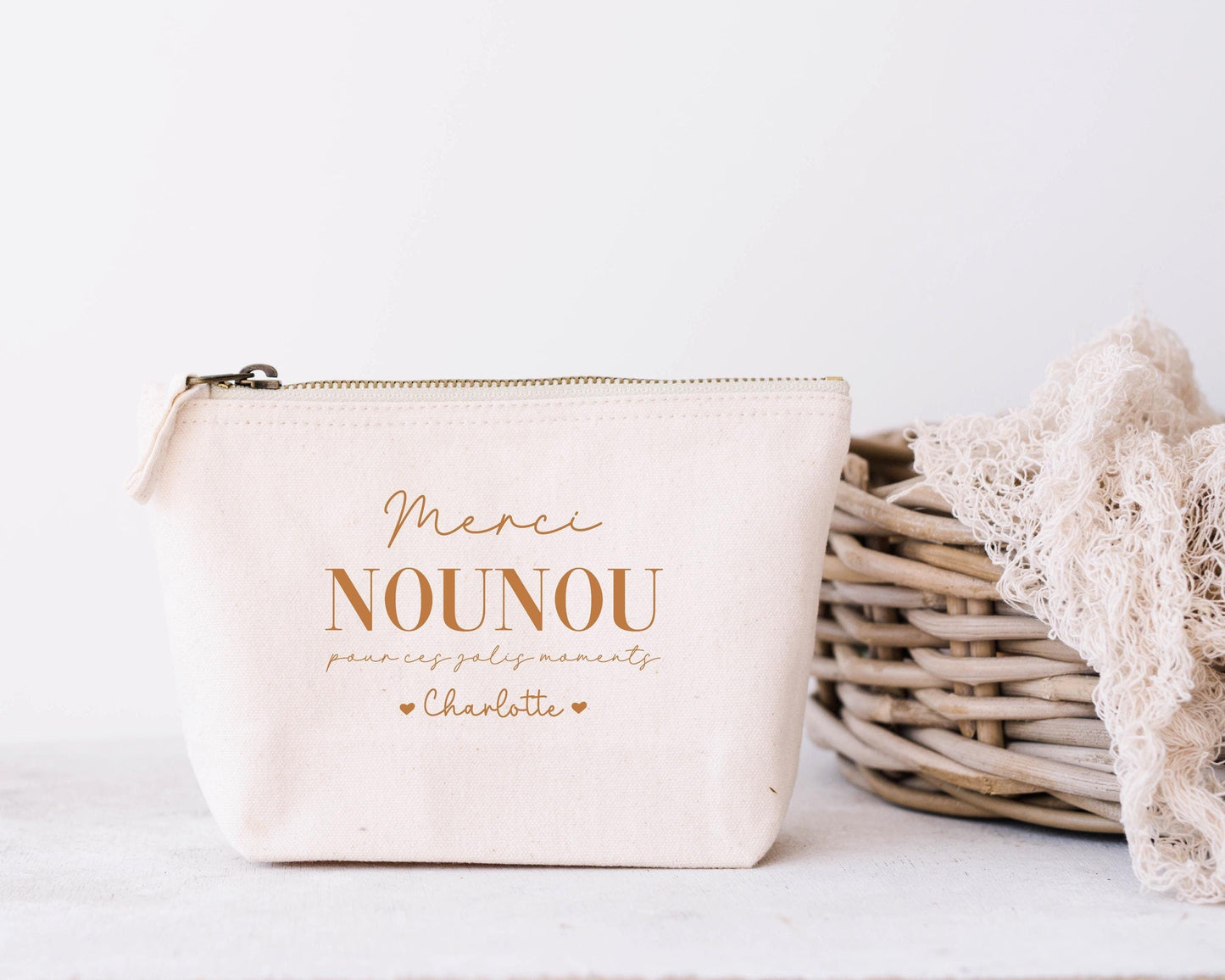 Trousse personnalisée, Cadeau nounou, Cadeau maîtresse, Prénom enfant