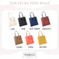Tote bag personnalisé, Prénom enfant, Cadeau nounou, Cadeau maîtresse, Cadeau ATSEM