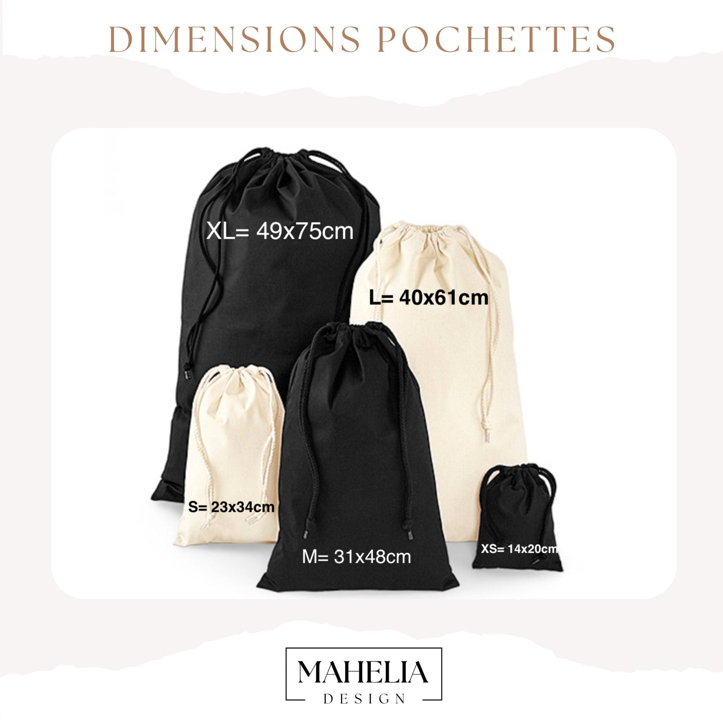 Pochon Renard personnalisé, Pochon coton, Pochon prénom