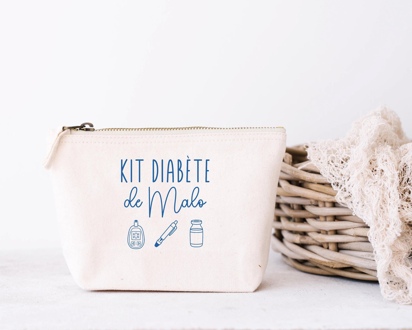Trousse personnalisée, Trousse prénom, Trousse diabète, Rangement kit diabétique,