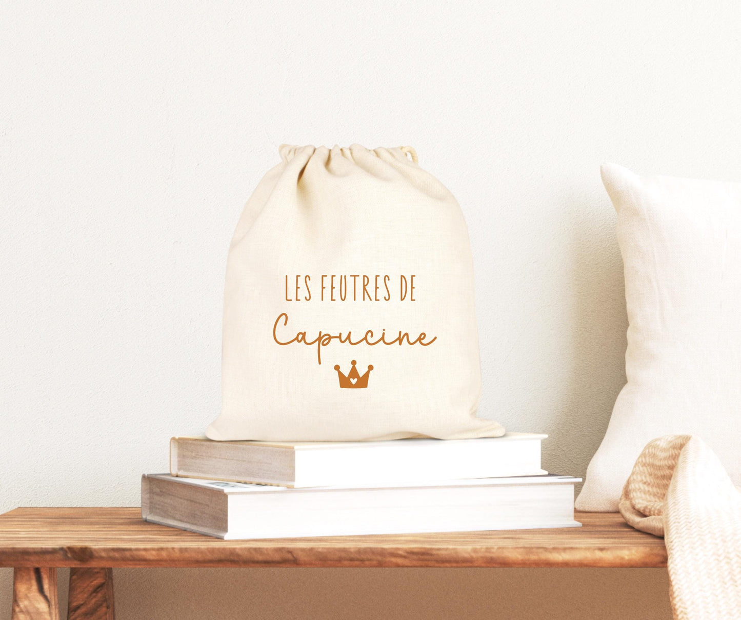 Pochon rangement personnalisé, Cadeau enfant, Pochon crayons