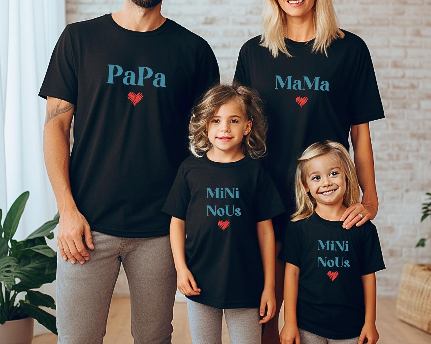 T-shirts Famille Personnalisés, T-shirts assortis, Cadeau Famille