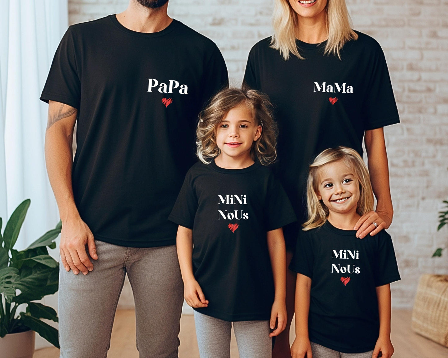 T-shirts Famille Personnalisés, T-shirts assortis, Cadeau Famille