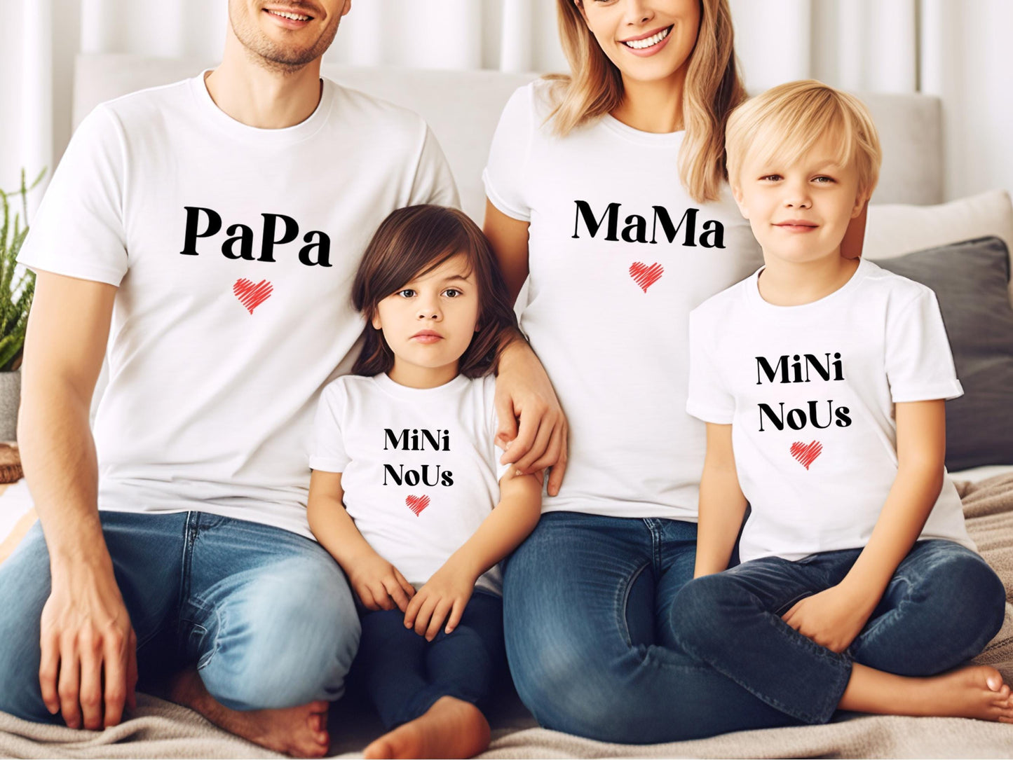 T-shirts Famille Personnalisés, T-shirts assortis, Cadeau Famille