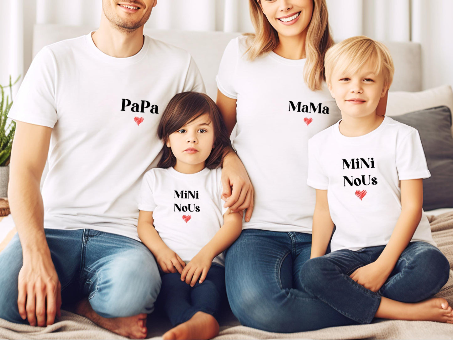 T-shirts Famille Personnalisés, T-shirts assortis, Cadeau Famille