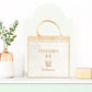 Sac Cabas toile et jute enfant personnalisé, Cadeau enfant prénom, Cadeau anniversaire enfant, Sac lapin