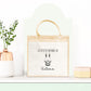 Sac Cabas toile et jute enfant personnalisé, Cadeau enfant prénom, Cadeau anniversaire enfant, Sac lapin