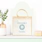 Sac Cabas toile et jute enfant personnalisé, Cadeau enfant prénom, Cadeau anniversaire enfant, Sac lion