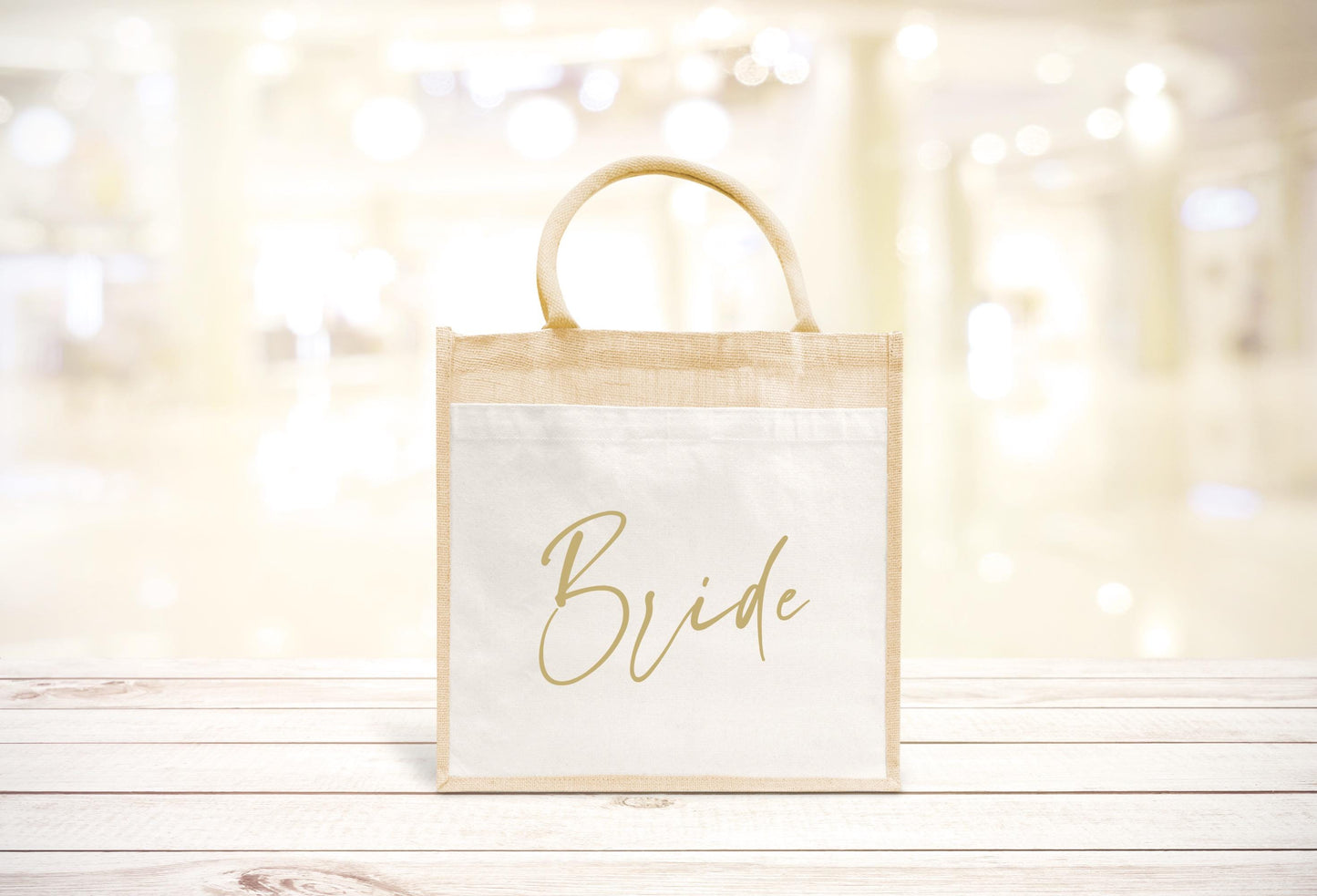 Sac en jute et coton personnalisé mariage, Sac evjf, Cadeau evjf, Enterrement vie de jeune fille, Future mariée, Cabas personnalisé
