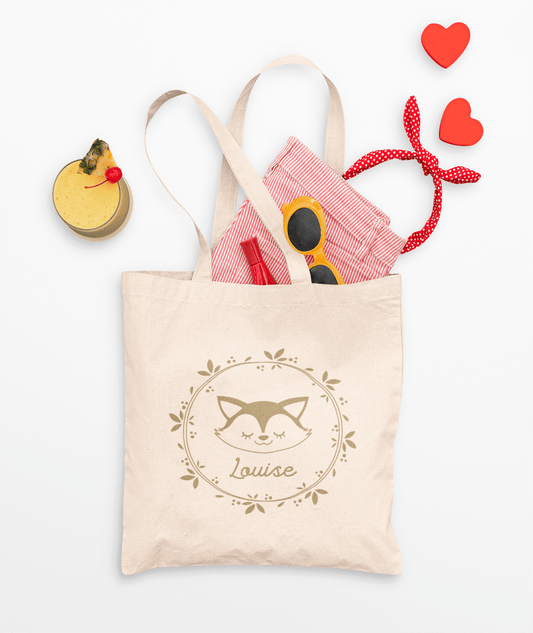 Sac enfant Renard personnalisé, Sac enfant, Sac enfant personnalisé, Tote bag enfant