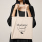 Tote bag mariage personnalisé "Monsieur/Madame" nom & date – Cadeau mariage – Sac couple – Souvenir