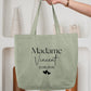 Cabas coton mariage personnalisé "Monsieur/Madame" nom & date – Cadeau mariage – Sac shopping – Souvenir