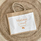 Cabas jute mariage personnalisé "Monsieur/Madame" nom & date – Cadeau mariage – Sac jute